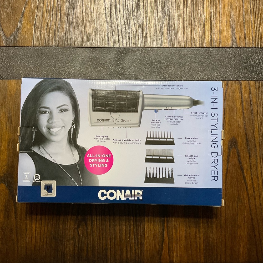 Conair 3-in-1 Styling Dryer - Black